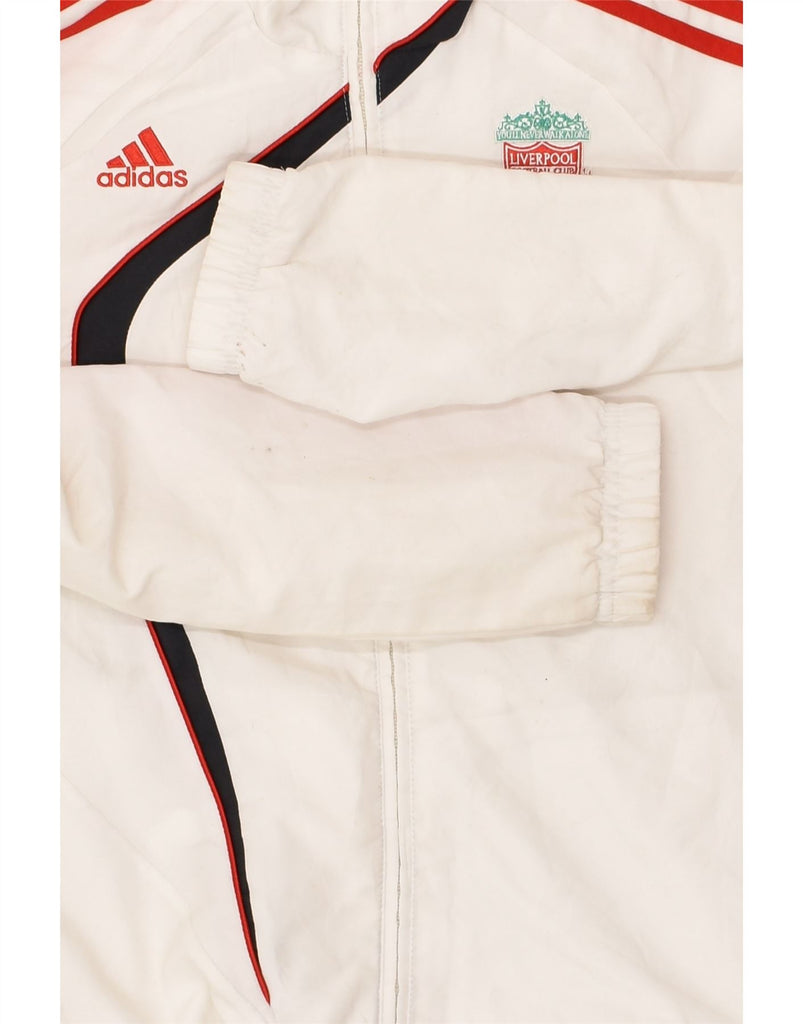 ADIDAS Boys Graphic Tracksuit Top Jacket 11-12 Years White Polyester | Vintage Adidas | Thrift | Second-Hand Adidas | Used Clothing | Messina Hembry 