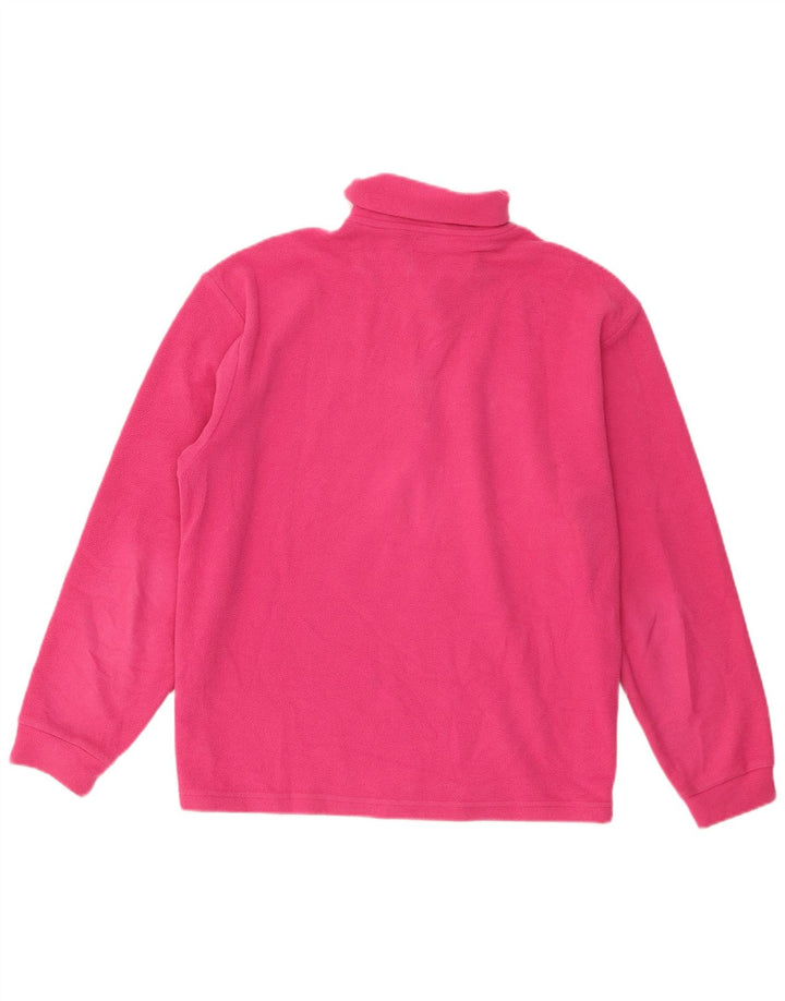 Invicta Womens Zip Neck Fleece Jumper UK 14 Medium Pink Polyester