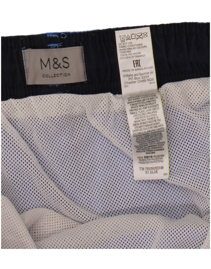 Marks & Spencer Mens Swimming Shorts 3XL  Blue Polyester