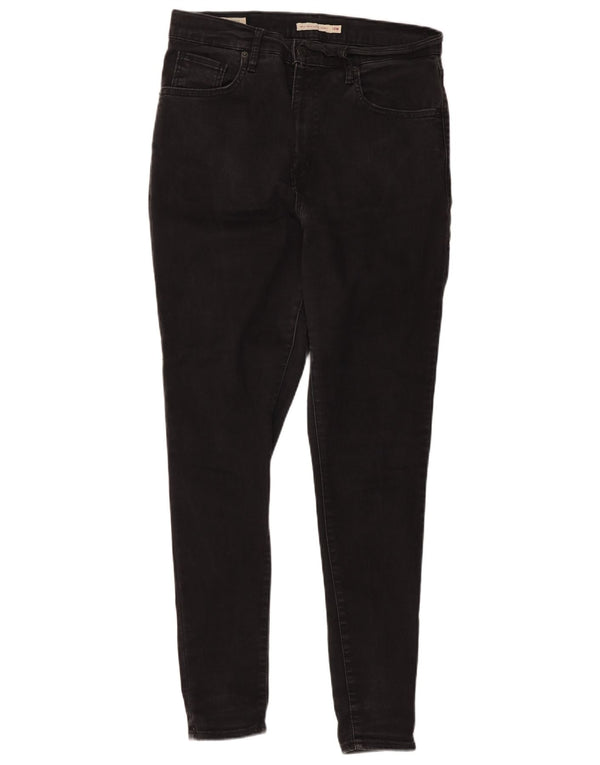 Levi's Womens Mile High Super Skinny Jeans US 14 XL W34 L30 Black Cotton