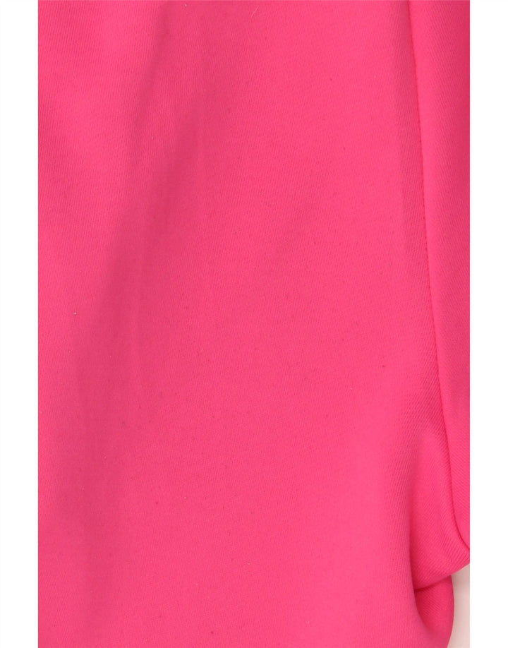 Adidas Womens Straight Tracksuit Trousers UK 10 Small Pink Polyester