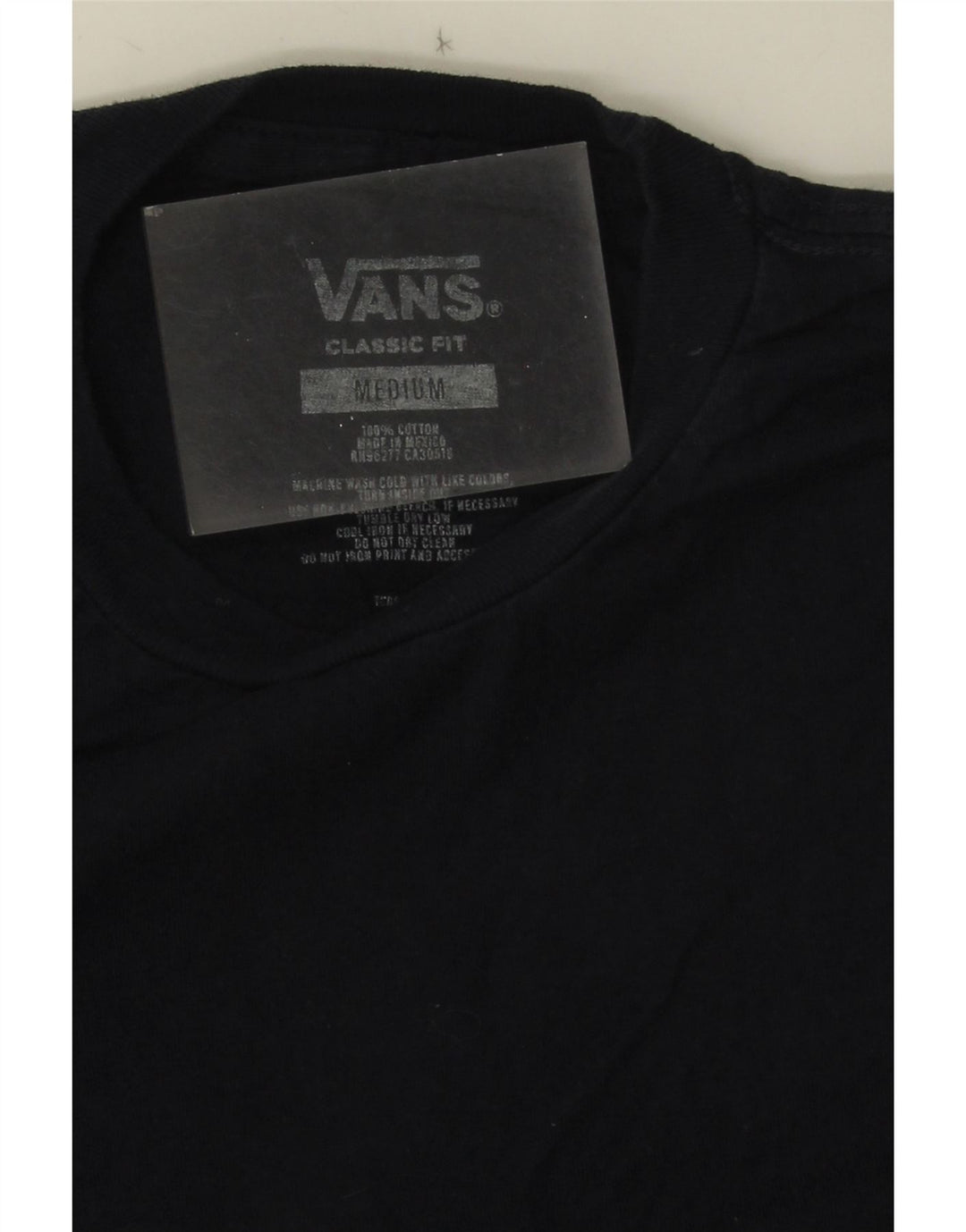 Vans Mens Classic Fit Graphic T-Shirt Top Medium Navy Blue Cotton