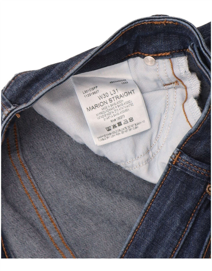 LEE Womens Marion Straight Jeans W30 L28  Navy Blue Cotton