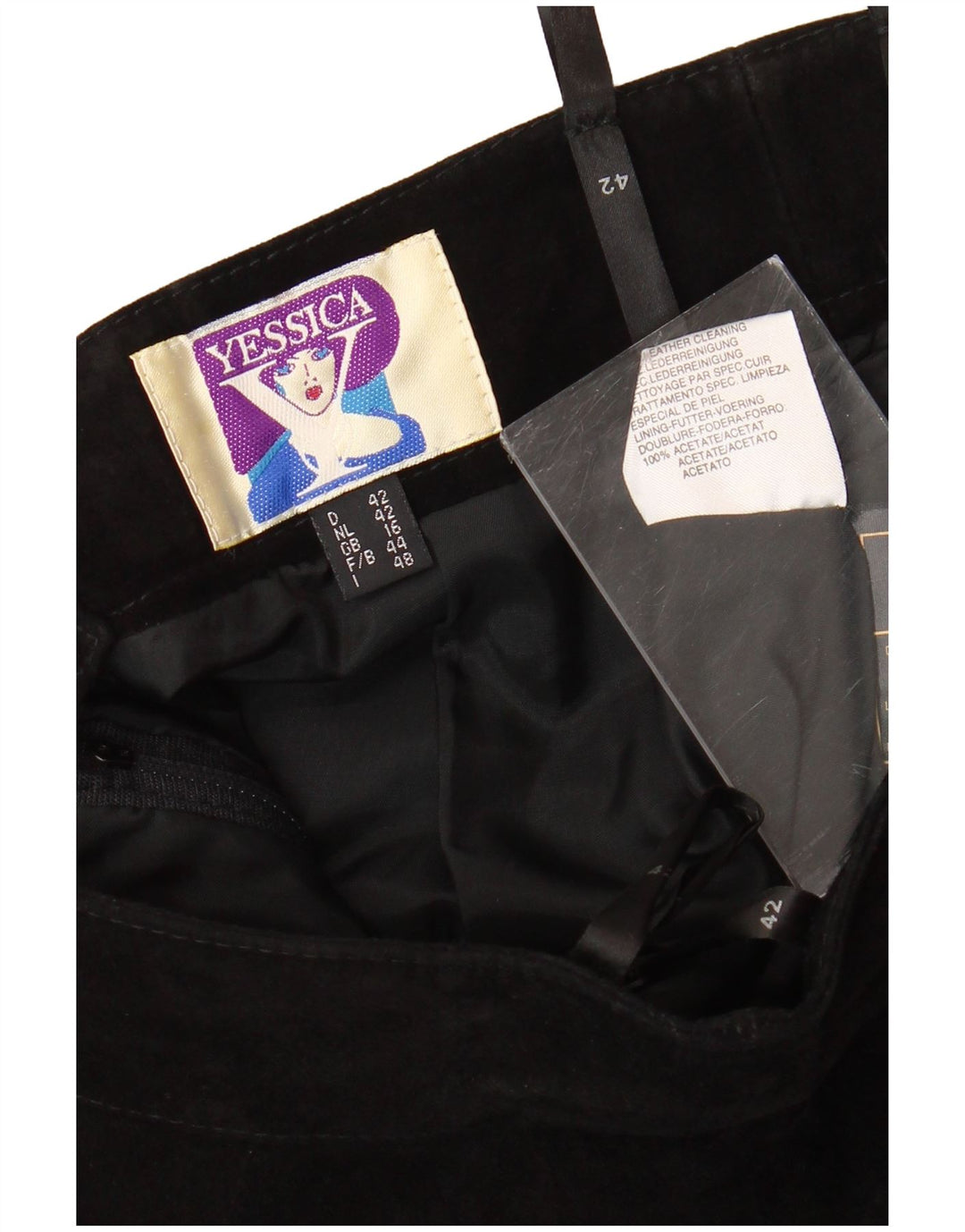 YESSICA Womens Pencil Skirt UK 16 Large W30  Black Acetate