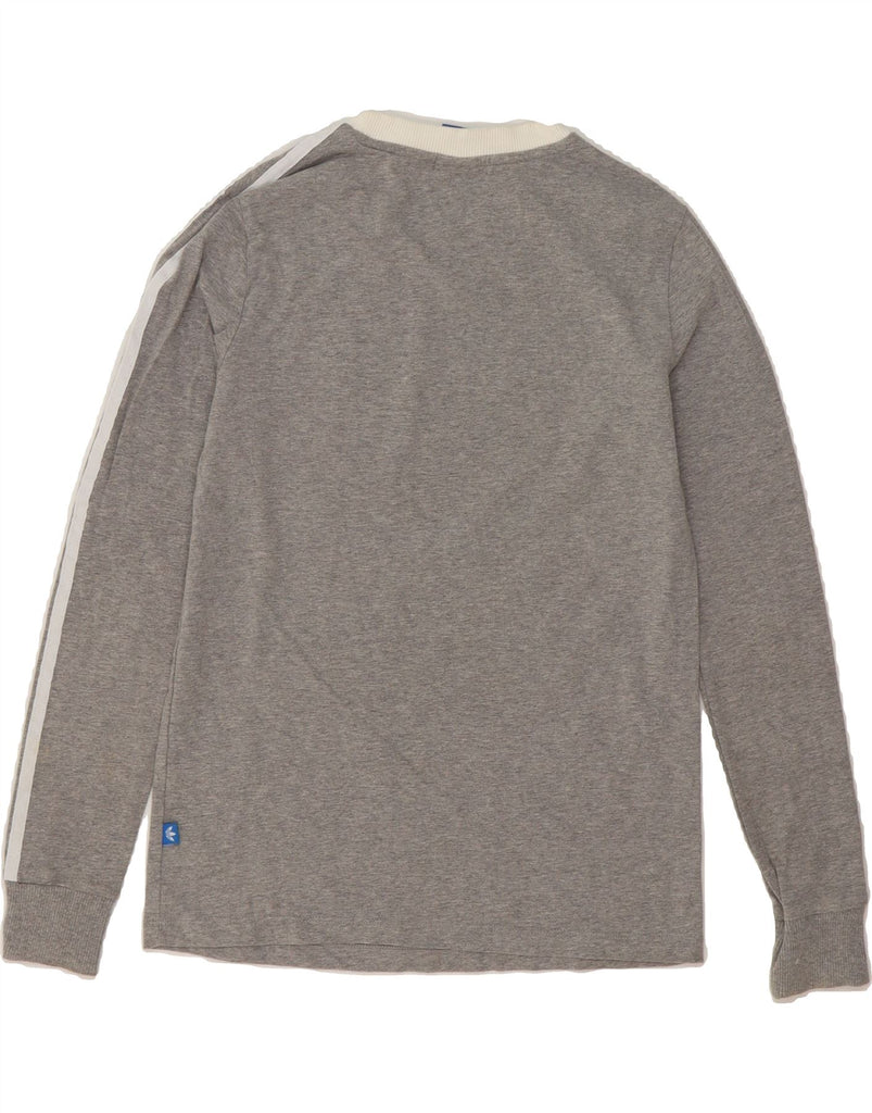 ADIDAS Womens Top Long Sleeve UK 8 Small Grey Cotton Vintage Adidas and Second-Hand Adidas from Messina Hembry 