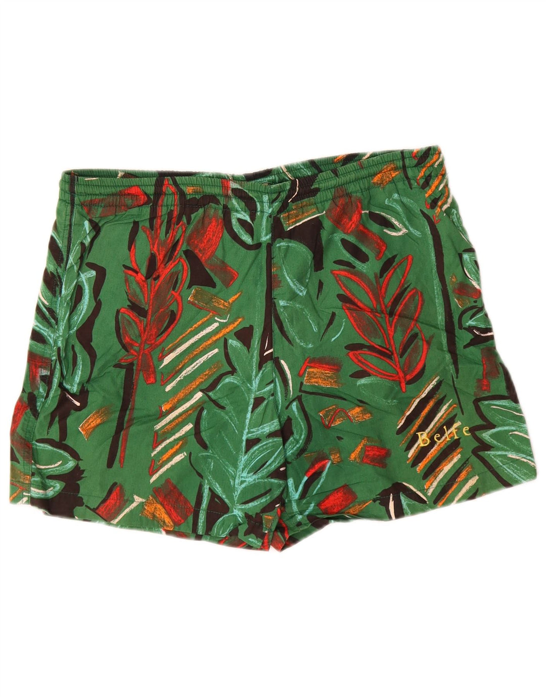 Belfe Mens Shorts IT 46 Small W30 Green Floral