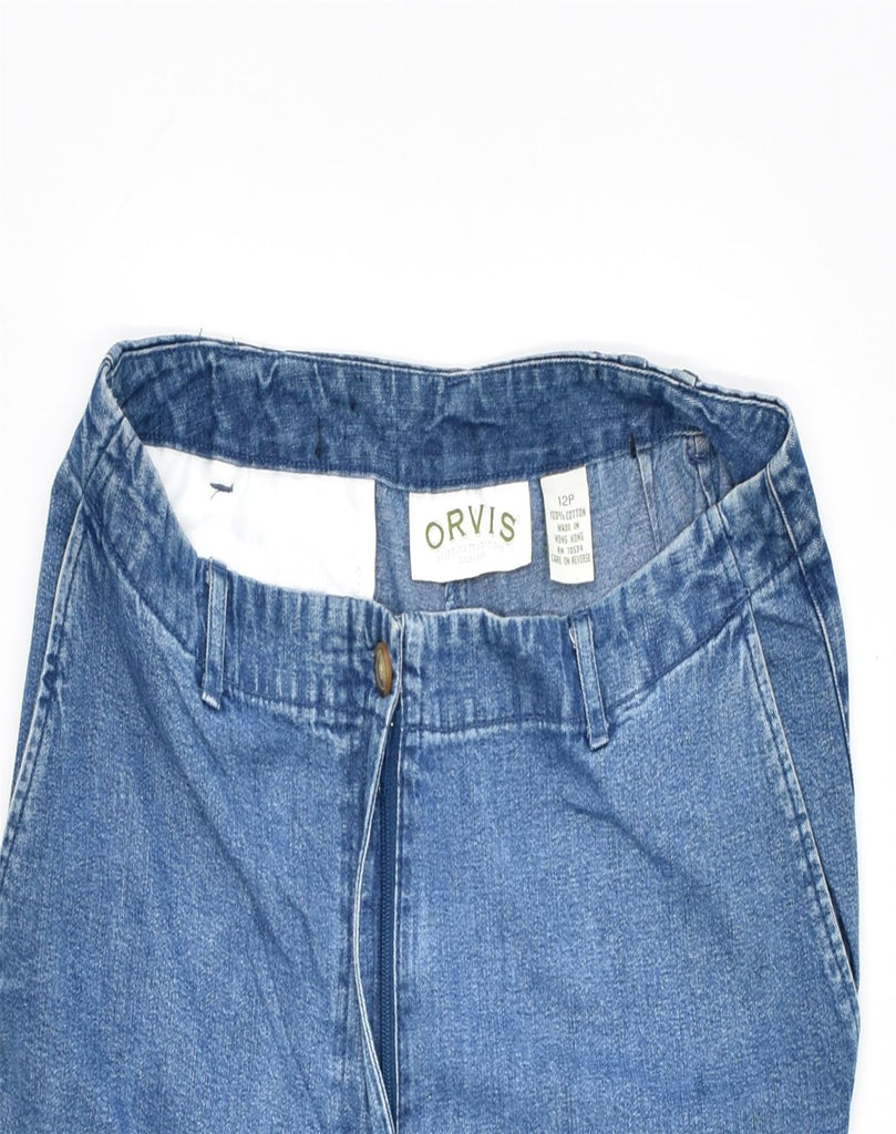 ORVIS Womens Cargo Cropped Jeans US 12 Large W32 L24 Blue Cotton | Vintage | Thrift | Second-Hand | Used Clothing | Messina Hembry 