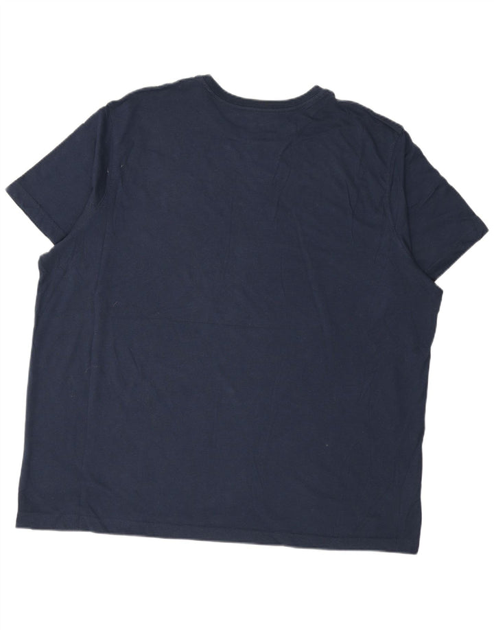 Eddie Bauer Mens T-Shirt Top 2XL Navy Blue Cotton