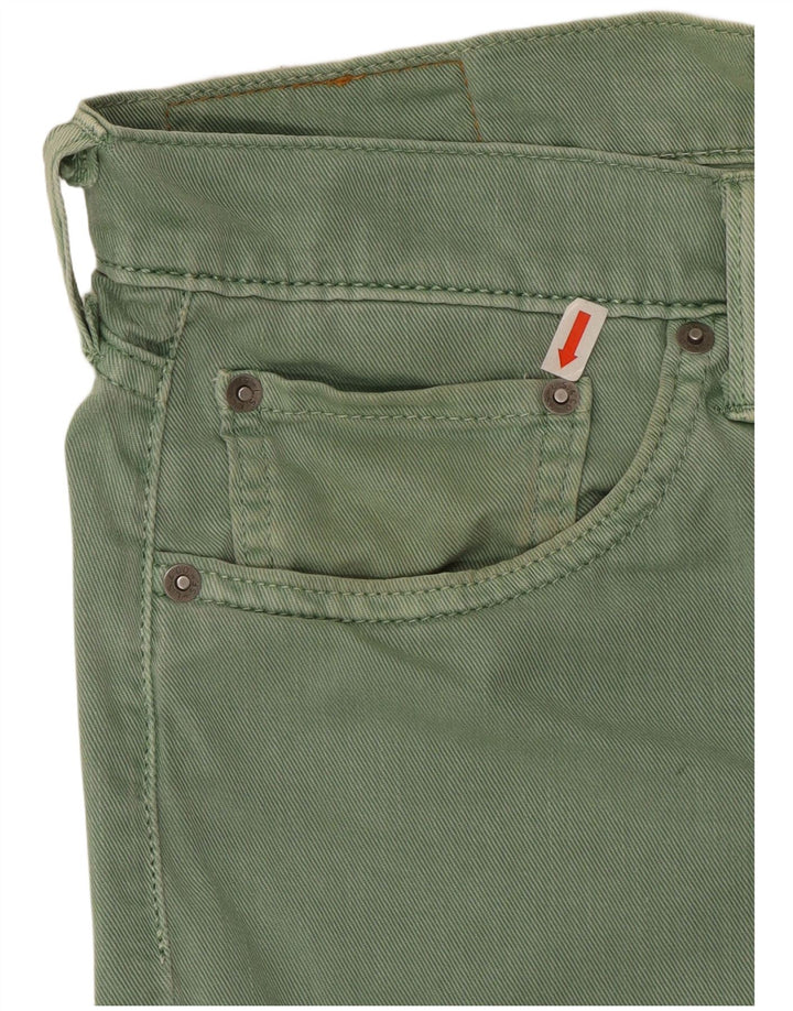 Levi's Womens 508 Tapered Jeans W32 L34 Green Cotton