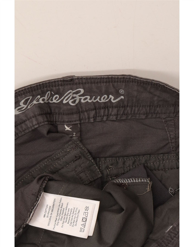 EDDIE BAUER Womens Straight Cargo Cropped Trousers US 2 XS W30 L24 Grey Vintage Eddie Bauer and Second-Hand Eddie Bauer from Messina Hembry 