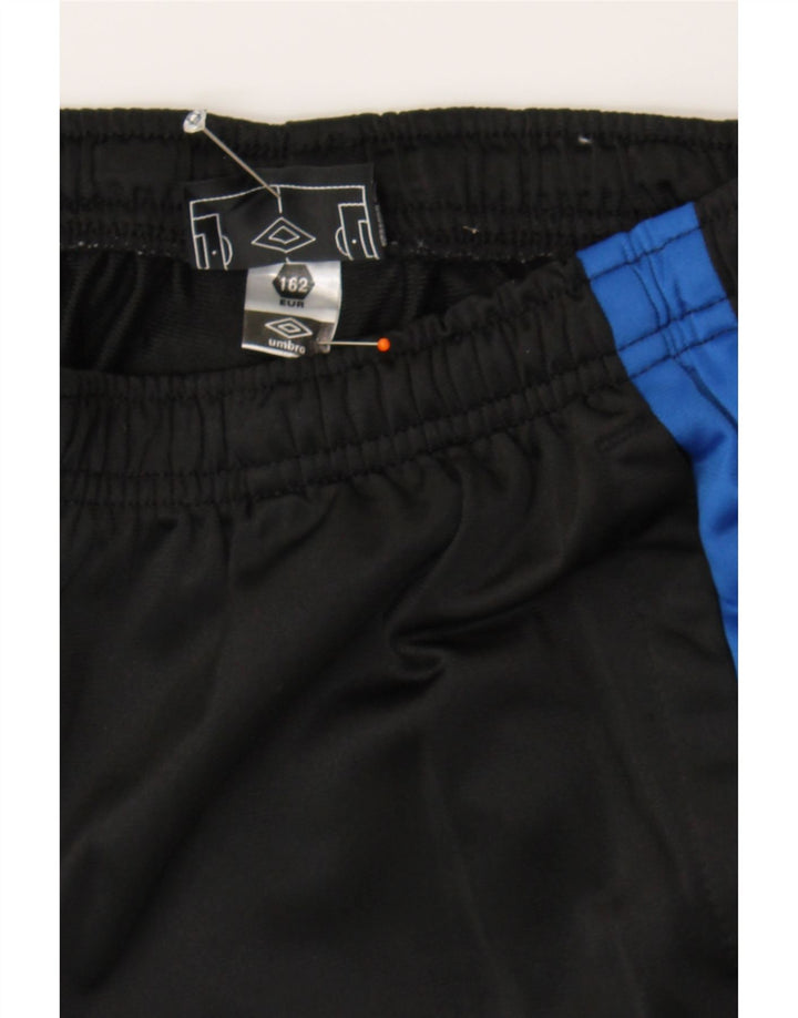 UMBRO Boys Tracksuit Trousers 13-14 Years  Black Colourblock Polyester Vintage Umbro and Second-Hand Umbro from Messina Hembry 