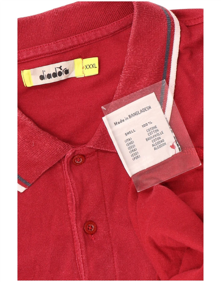 DIADORA Mens Polo Shirt 3XL Red