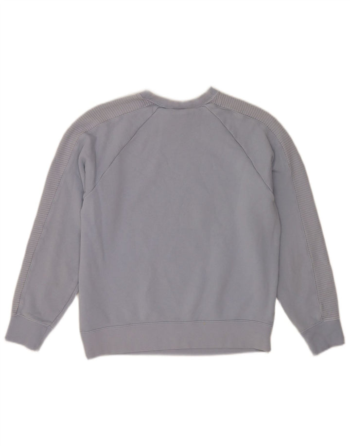 Adidas Womens Graphic Sweatshirt Jumper UK 10 Small Blue Cotton