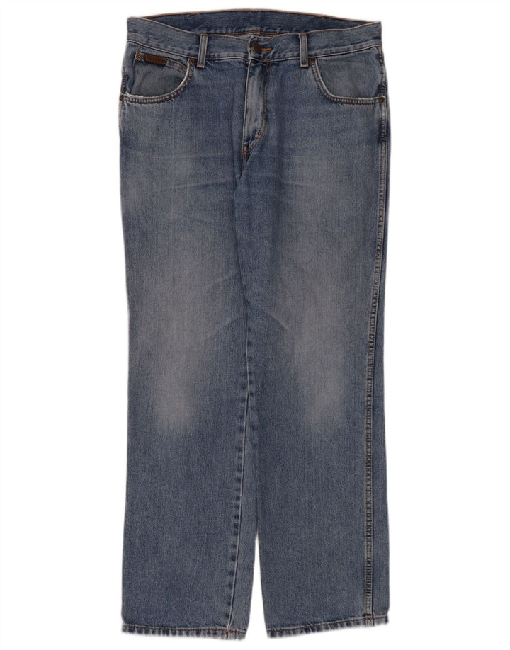 Wrangler Mens Texas Straight Jeans W34 L30 Blue Cotton
