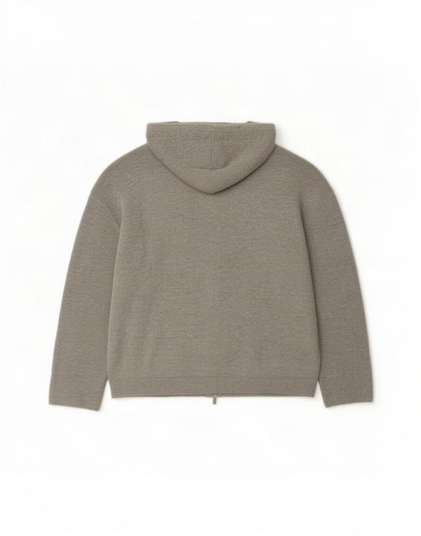 Marks & Spencer Womens Hooded Full Zip Cardigan Sweater UK 18 XL Grey