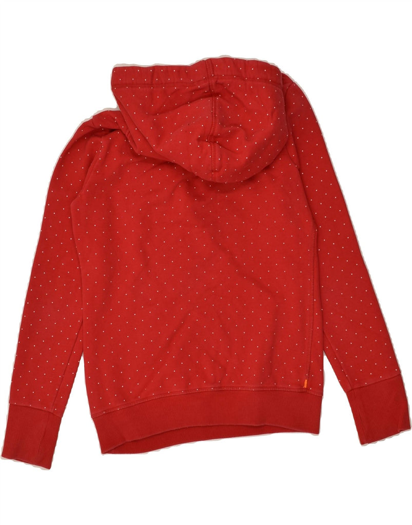 SUPERDRY Womens Graphic Sweatshirt Jumper UK 10 Small Red Polka Dot Cotton | Vintage Superdry | Thrift | Second-Hand Superdry | Used Clothing | Messina Hembry 