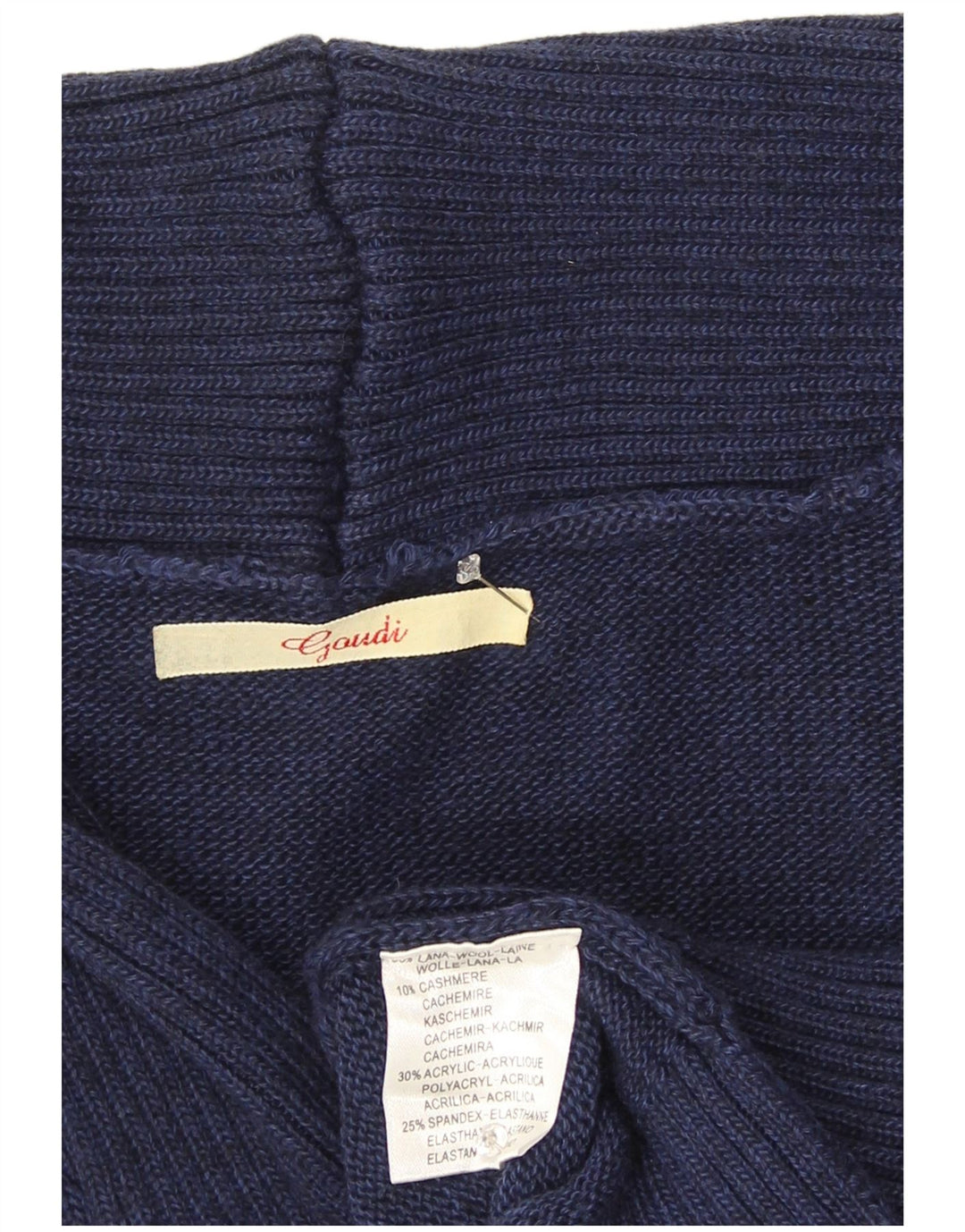 Gaudi Womens Cardigan Sweater UK 16 Large Navy Blue Wool