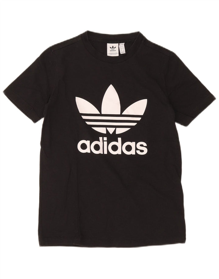 Adidas Womens Graphic T-Shirt Top UK 8 Small Black