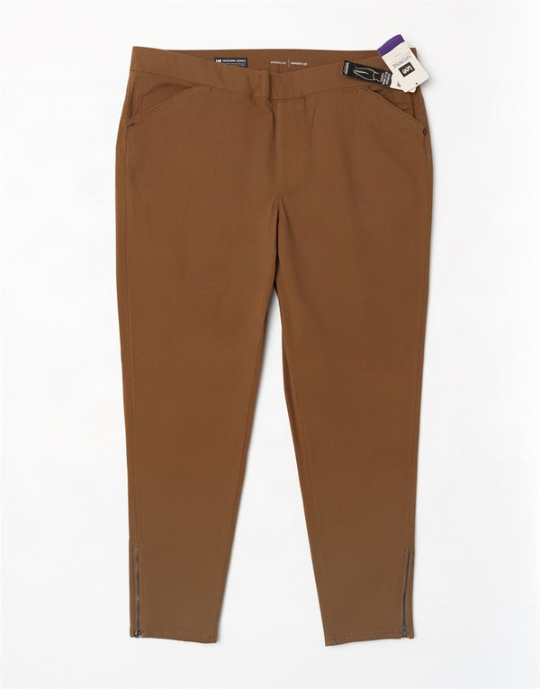 Lee Womens Crop Jegging Jeans UK 20 W42 L20 Brown Cotton