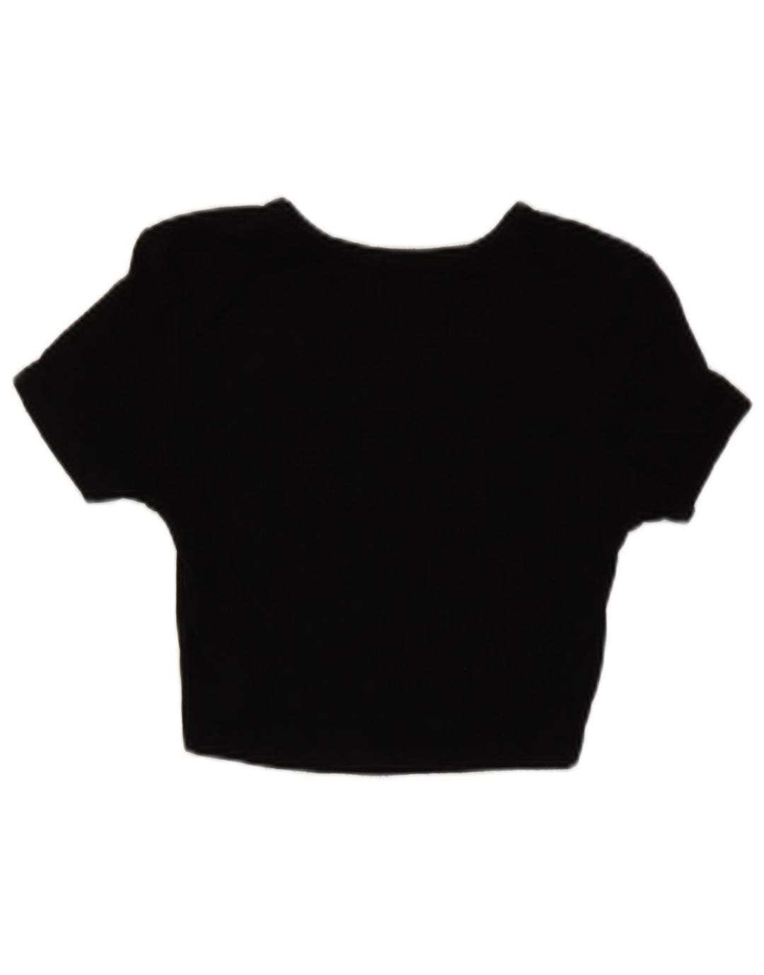 Zara Womens Crop T-Shirt Top UK 12 Medium Black