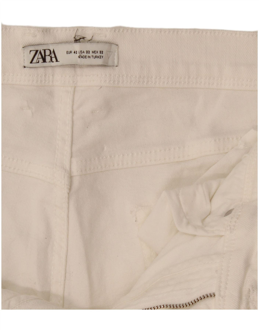 Zara Mens Slim Jeans EU 42 Large W32 L29 White