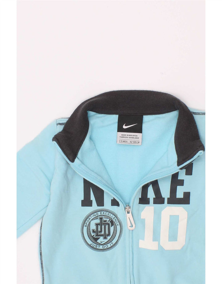 Nike Baby Boys Graphic Tracksuit Top Jacket 3-6 Months Blue Colourblock