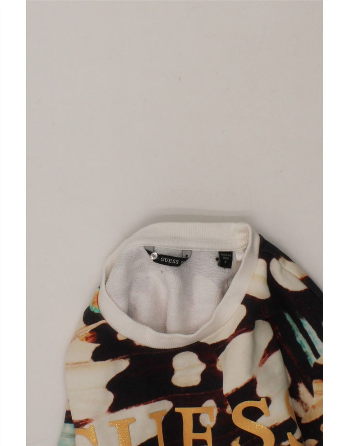GUESS Girls Graphic Sweatshirt Jumper 7-8 Years Multicoloured Butterfly Vintage Guess and Second-Hand Guess from Messina Hembry 