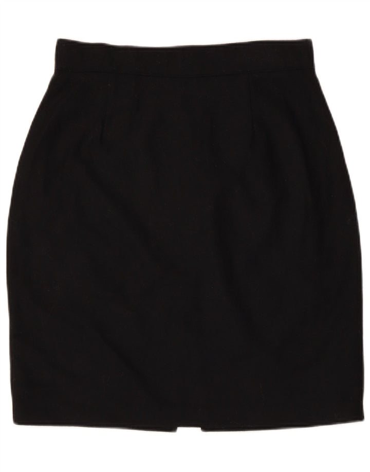 Benetton Womens Pencil Skirt IT 44 Medium W28 Black Acetate