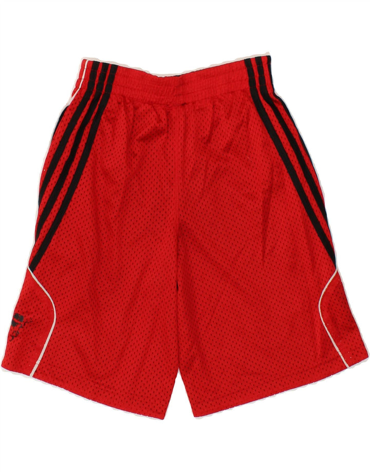 ADIDAS Boys Sport Shorts 7-8 Years Small Red Polyester Vintage Adidas and Second-Hand Adidas from Messina Hembry 