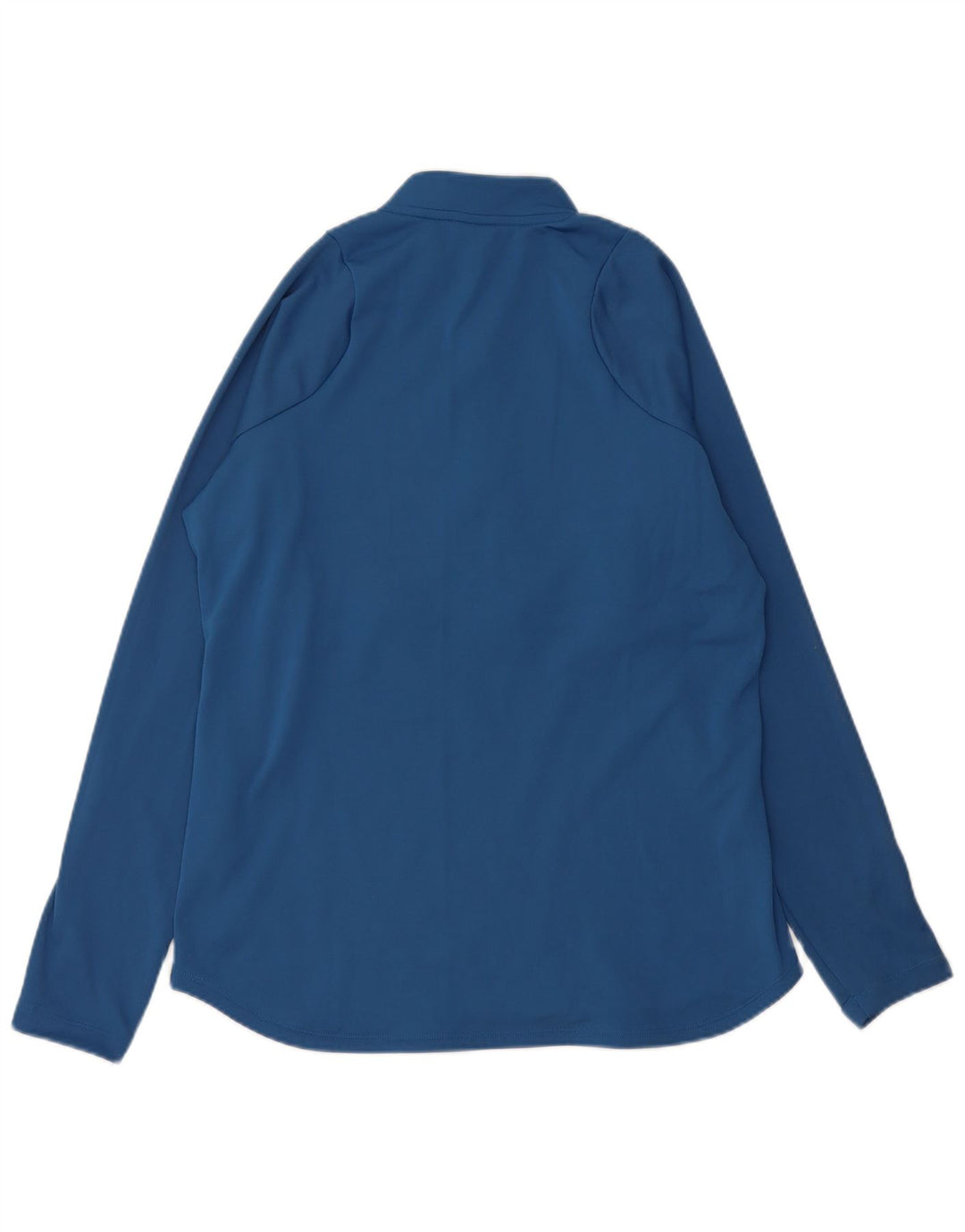 NIKE Womens Dri Fit Zip Neck Pullover Tracksuit Top UK 14 Medium Blue