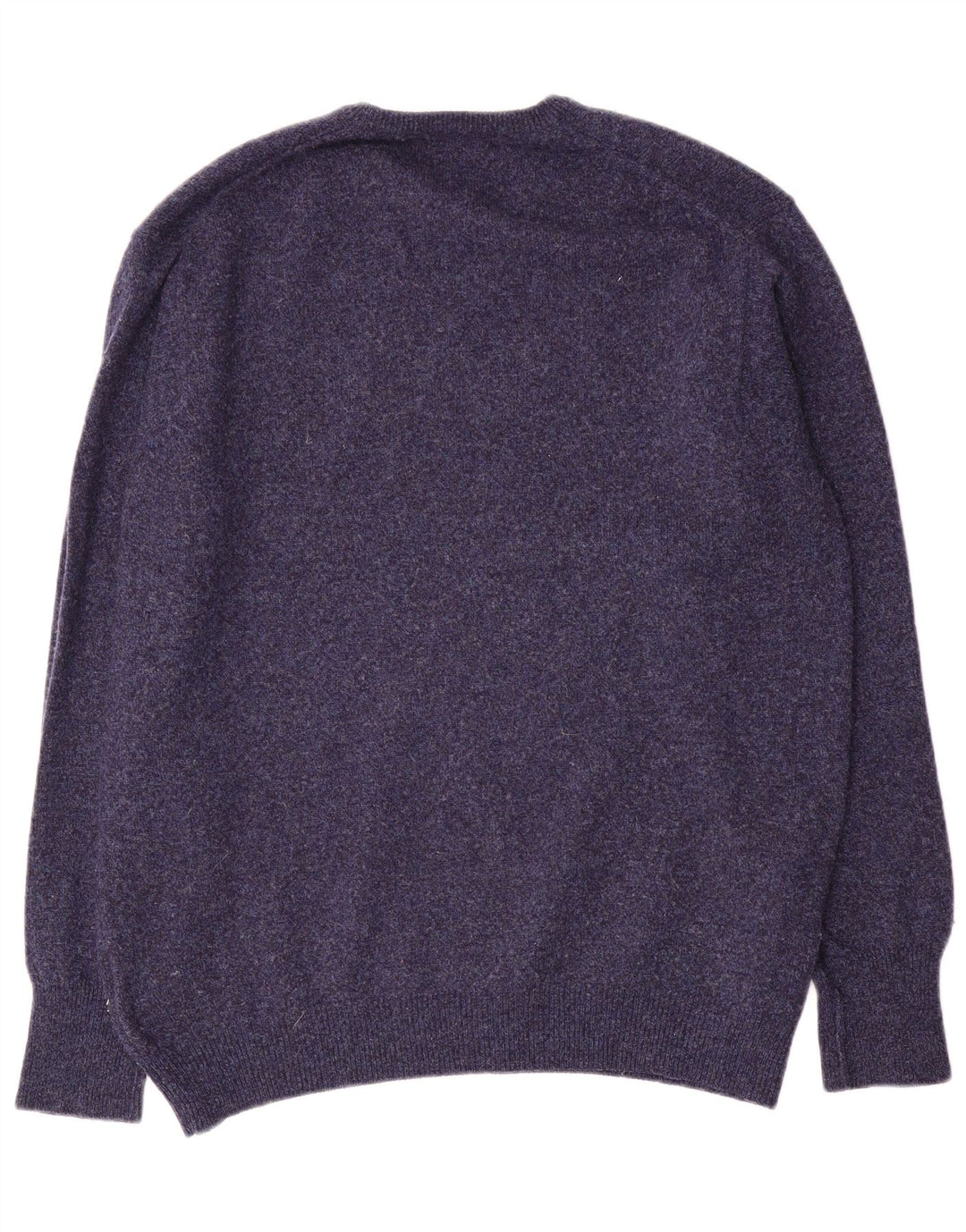 Marks & Spencer Mens V-Neck Jumper Sweater Medium Navy Blue Flecked Wool