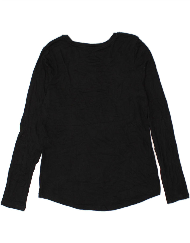 EDDIE BAUER Womens Top Long Sleeve UK 16 Large Black Cotton | Vintage Eddie Bauer | Thrift | Second-Hand Eddie Bauer | Used Clothing | Messina Hembry 