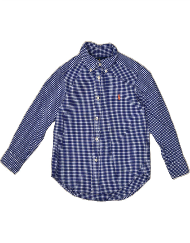 RALPH LAUREN Boys Shirt 3-4 Years Blue Check Cotton | Vintage Ralph Lauren | Thrift | Second-Hand Ralph Lauren | Used Clothing | Messina Hembry 