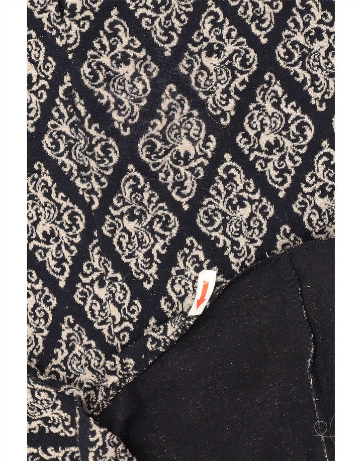 Zara Womens Shift Dress UK 16 Large Black Argyle/Diamond Polyester