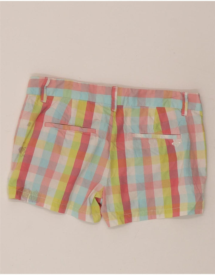 Roxy Womens Hot Pants Medium W30 Multicoloured Gingham Cotton