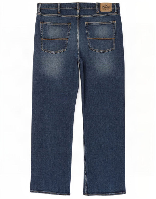 Wrangler Mens Straight Jeans W36 L30 Blue Cotton