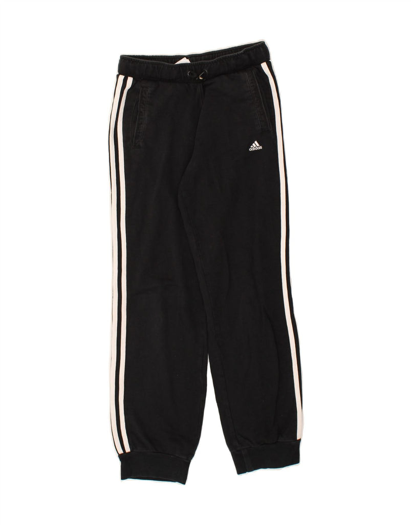 ADIDAS Boys Tracksuit Trousers Joggers 11-12 Years Black Cotton | Vintage Adidas | Thrift | Second-Hand Adidas | Used Clothing | Messina Hembry 