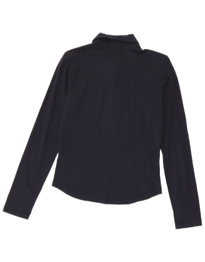 Bikkembergs Womens Pullover Shirt UK 12 Medium Navy Blue Cotton