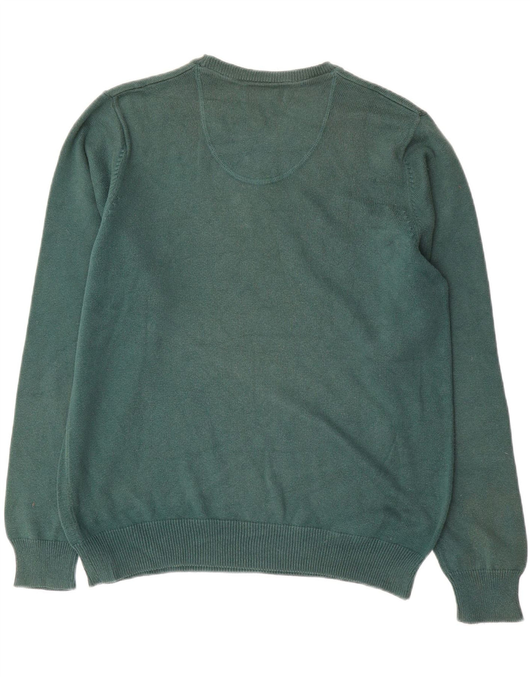 Marks & Spencer Mens Blue Harbour Crew Neck Jumper Sweater Medium Green