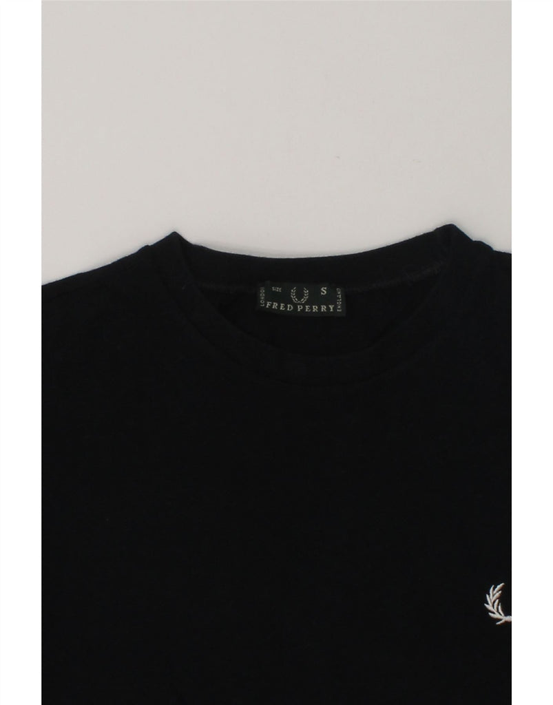 FRED PERRY Boys T-Shirt Top 11-12 Years Small Black Cotton | Vintage Fred Perry | Thrift | Second-Hand Fred Perry | Used Clothing | Messina Hembry 
