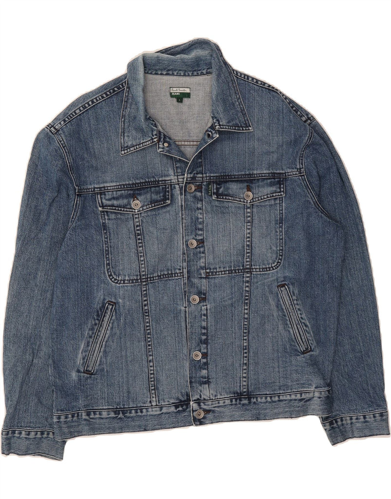 PAUL SMITH Mens Denim Jacket UK 40 Large Blue Cotton Vintage Paul Smith and Second-Hand Paul Smith from Messina Hembry 