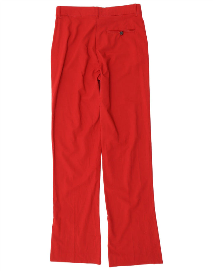 Zara Womens Bootcut Chino Trousers Small W26 L33 Red Polyester