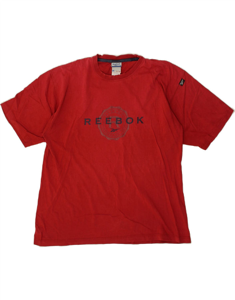 REEBOK Mens Graphic T-Shirt Top Large Red Cotton | Vintage Reebok | Thrift | Second-Hand Reebok | Used Clothing | Messina Hembry 