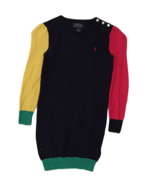 Polo Ralph Lauren Girls Jumper Dress 5-6 Years Multicoloured Colourblock