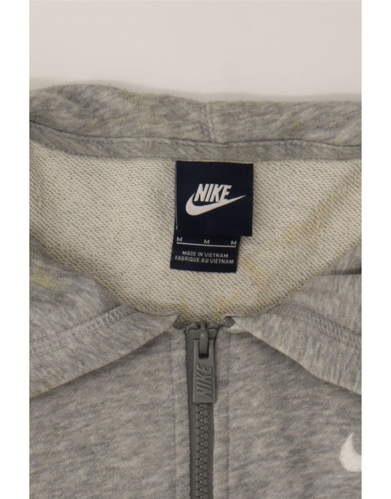 NIKE Womens Zip Hoodie Sweater UK 14 Medium Grey Vintage Nike and Second-Hand Nike from Messina Hembry 