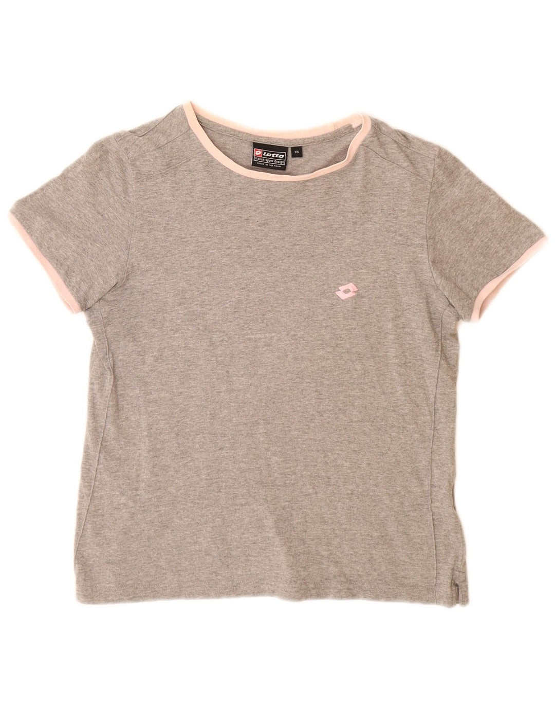 LOTTO Womens T-Shirt Top UK 6 XS Grey Flecked