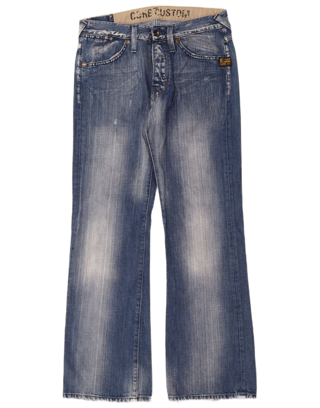 G-Star Mens Bootcut Jeans W33 L34 Blue Cotton