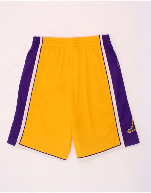 Adidas Boys Los Angeles Lakers Sport Shorts 13-14 Years Yellow Colourblock