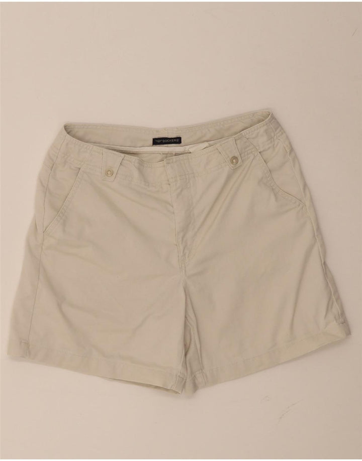 DOCKERS Womens Favorite Fit Chino Shorts US 8 Medium W30  Grey Cotton Vintage Dockers and Second-Hand Dockers from Messina Hembry 