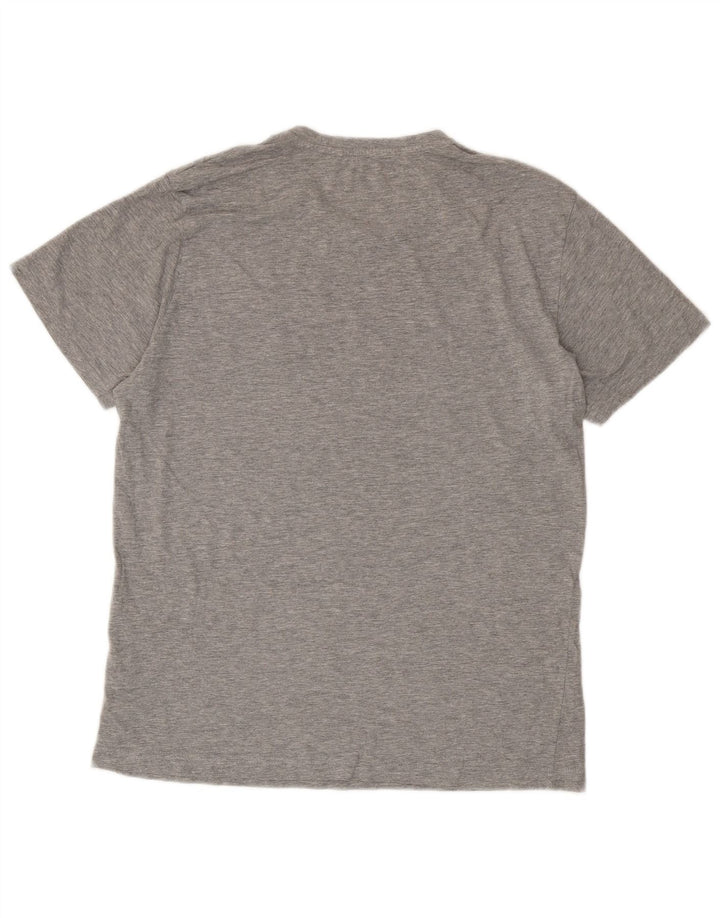 Penguin Mens Graphic T-Shirt Top Large Grey Flecked Cotton